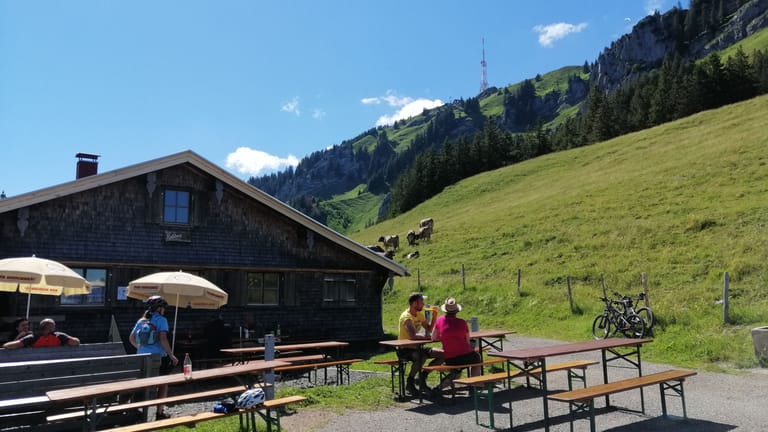 Die Alpe Roßberg am Grünten im Allgäu (Archivbild): Auf der Südseite des berühmten Berges liegt die abgeschiedene Hütte.