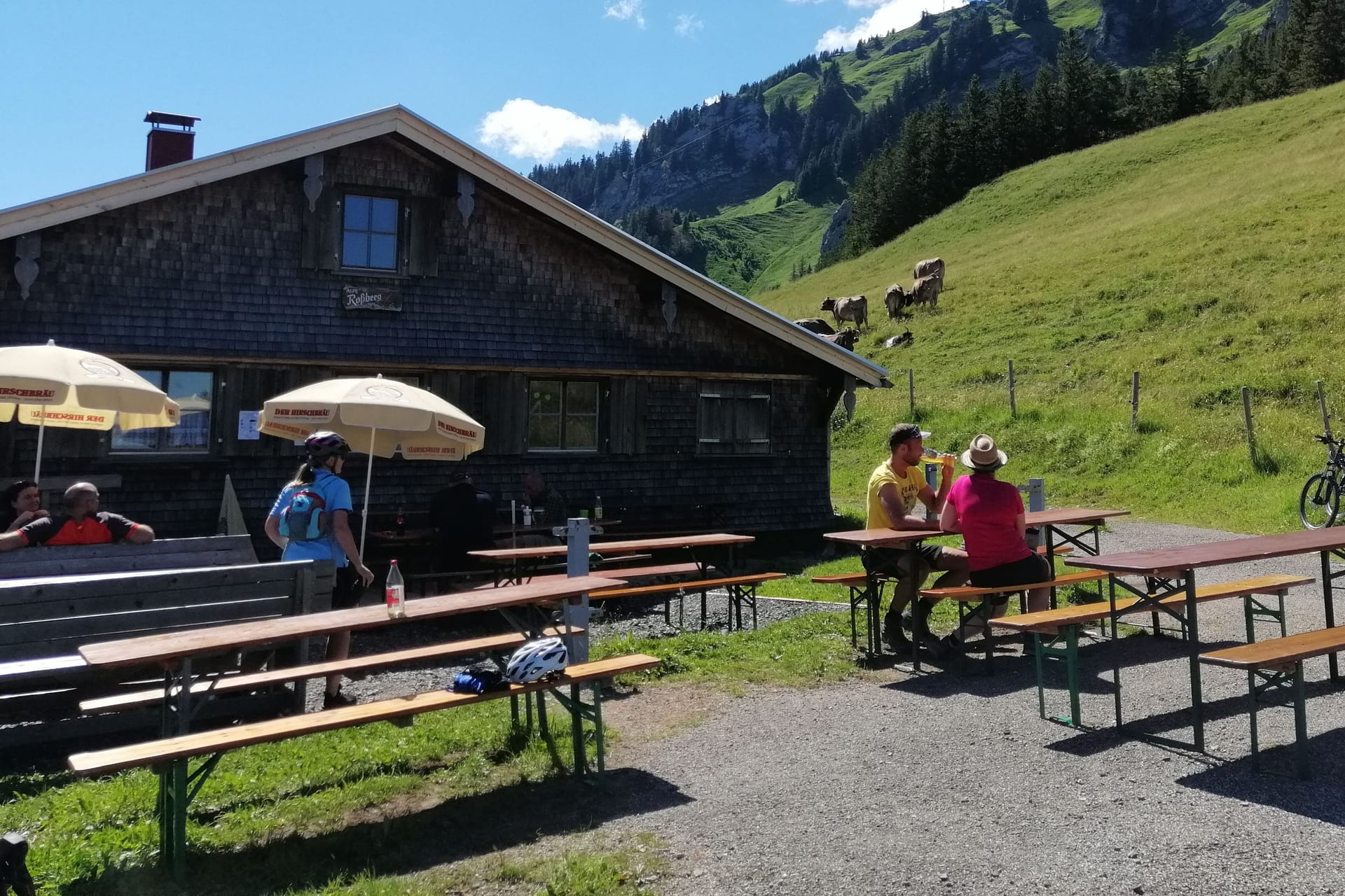 Die Alpe Roßberg am Grünten im Allgäu (Archivbild): Auf der Südseite des berühmten Berges liegt die abgeschiedene Hütte.