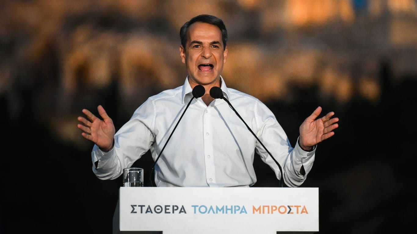 Kyriakos Mitsotakis: Der aktuelle Ministerpräsident von Griechenland strebt eine zweite Amtszeit an.