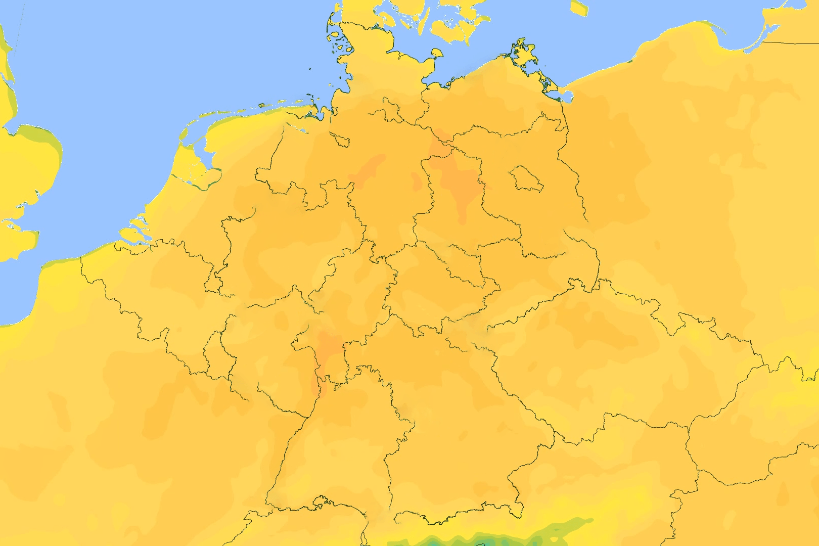 Wetter am Wochenende: Die Animationen zeigen, wo es richtig heiß wird und in welchen Regionen es im Anschluss kräftig gewittert.