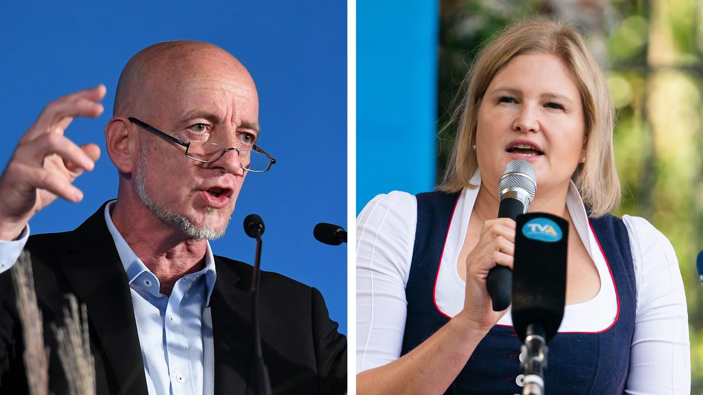 Katrin Ebner-Steiner und Martin Böhm (Archivfotos): Die Bayern-AfD rückt weiter nach rechts.