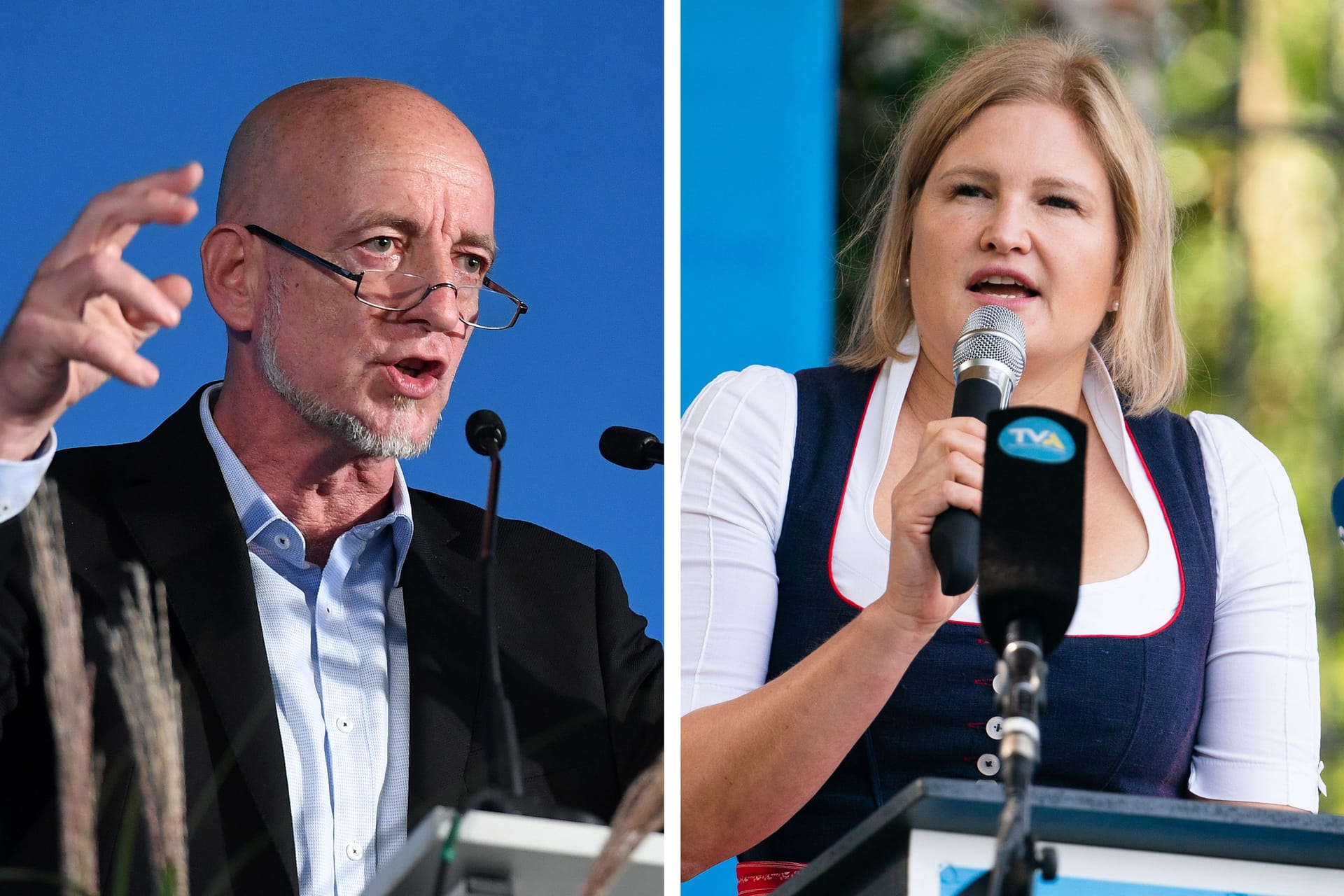 Katrin Ebner-Steiner und Martin Böhm (Archivfotos): Die Bayern-AfD rückt weiter nach rechts.