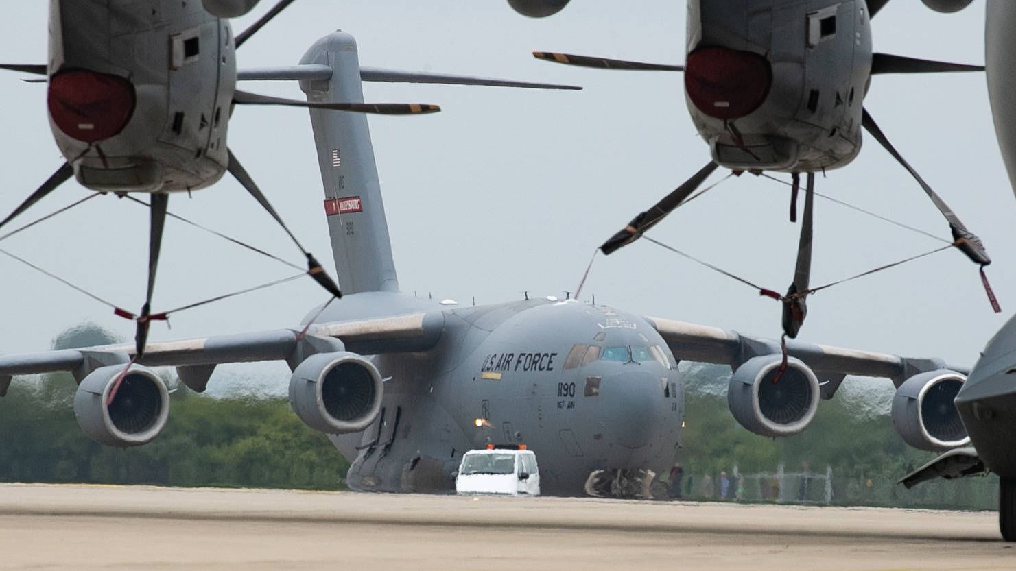 Luftwaffenübung beginnt am 12. Juni: Die ersten US-Transportmaschinen für "Air Defender 23" sind auf dem Fliegerhorst in Wunstorf bereits gelandet.