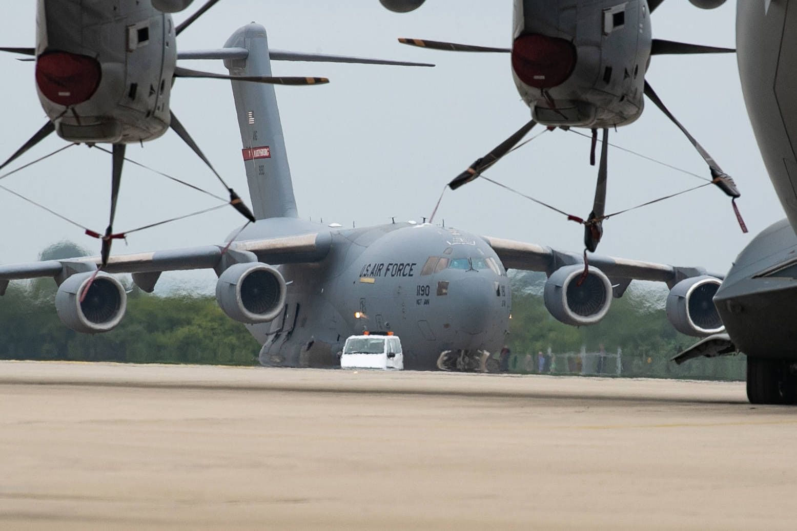 Luftwaffenübung beginnt am 12. Juni: Die ersten US-Transportmaschinen für "Air Defender 23" sind auf dem Fliegerhorst in Wunstorf bereits gelandet.