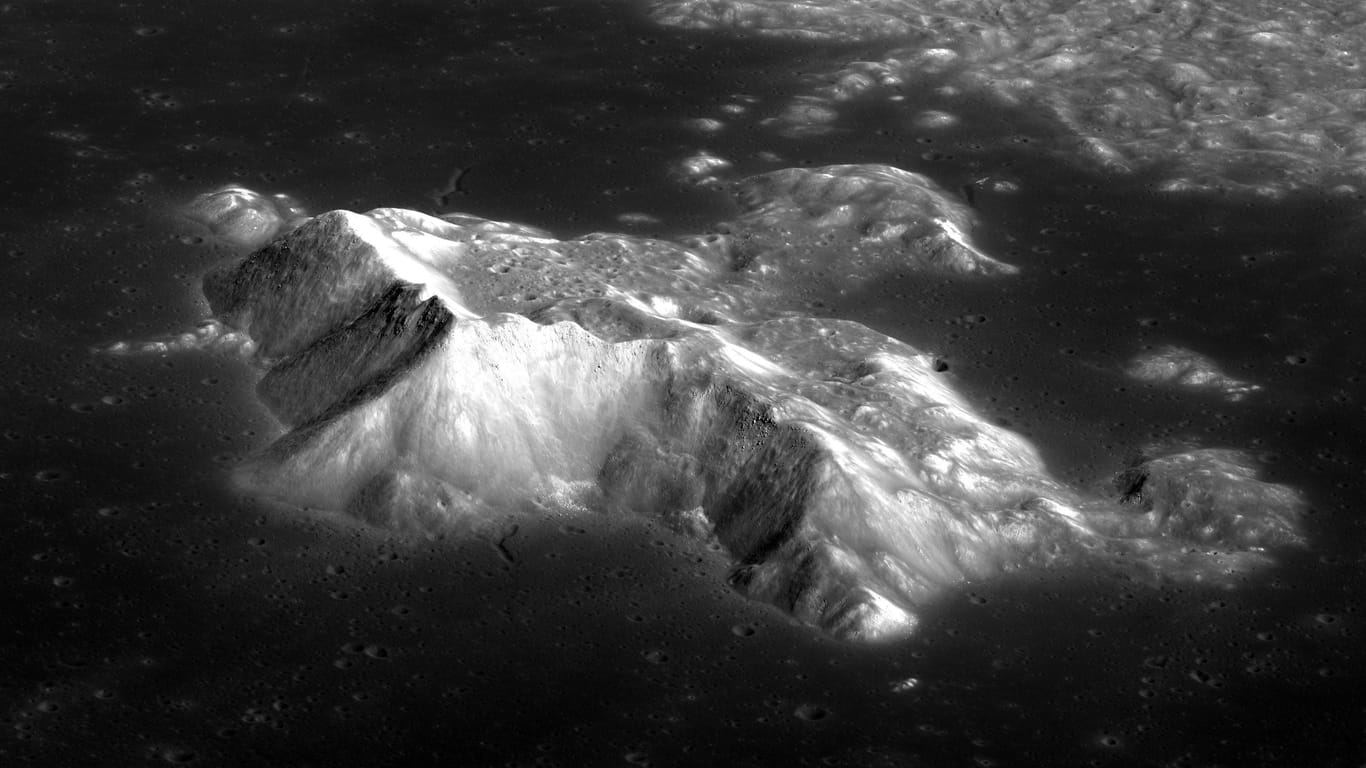 Tsiolkovskiy-Krater auf dem Mond: So hochaufgelöste Aufnahmen der Region gab es bisher nicht.