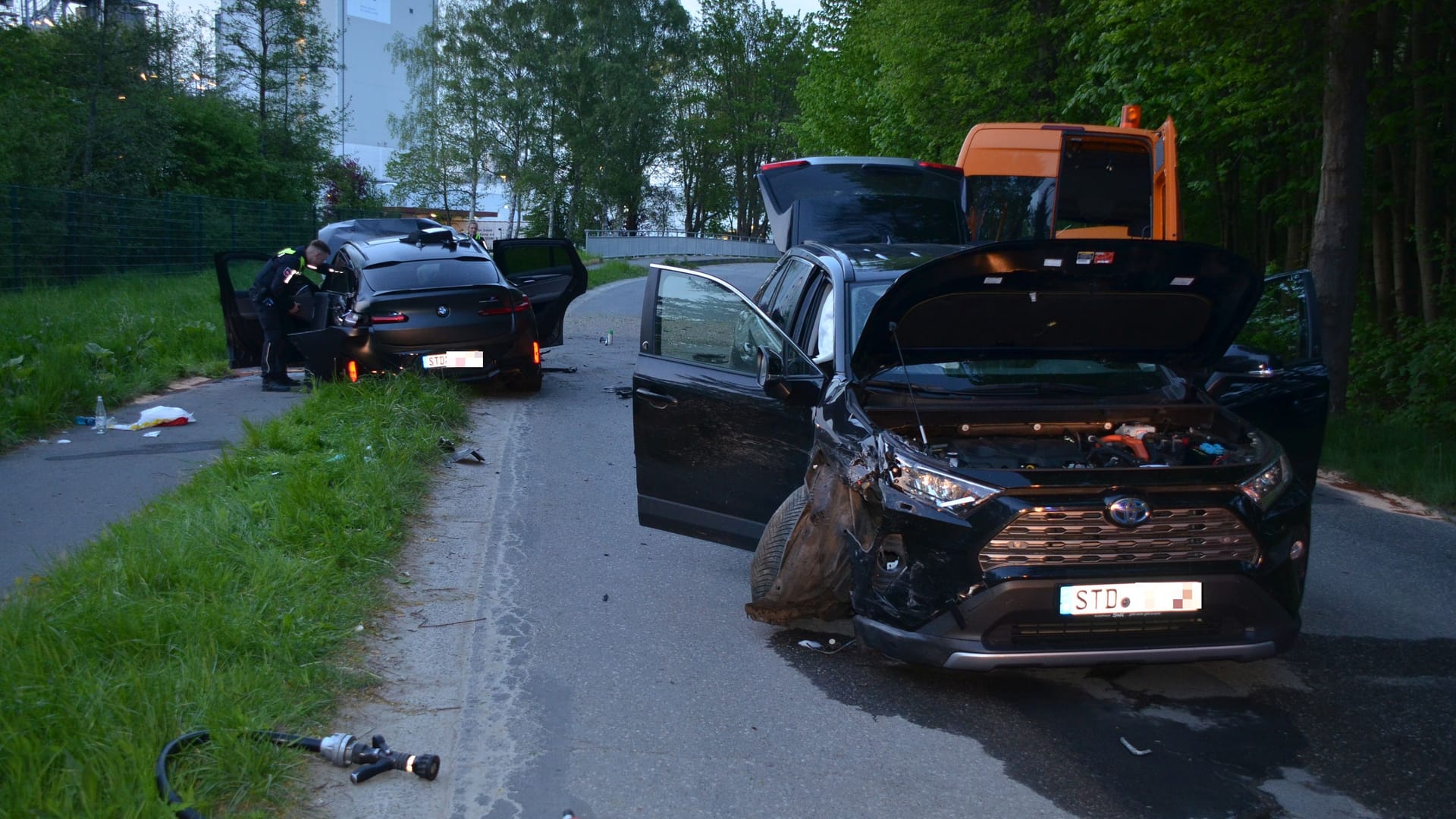 Unfall in Stade: Sieben Personen sind verletzt worden.