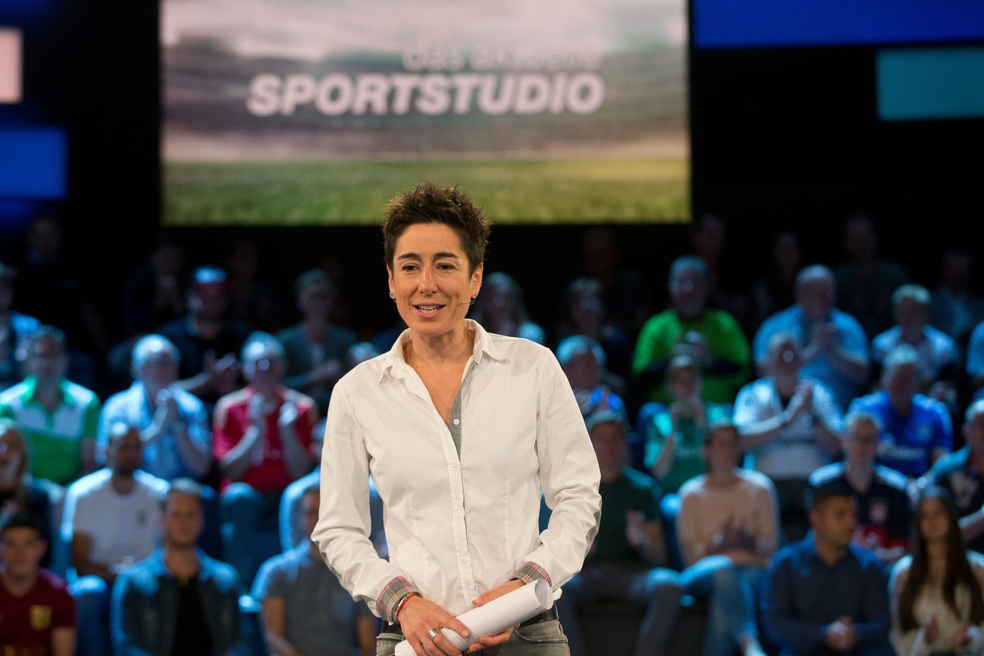 Dunja Hayali beim "Aktuellen Sportstudio" (Archivbild): Am Samstag moderiert sie zum letzne Mal die Sendung.