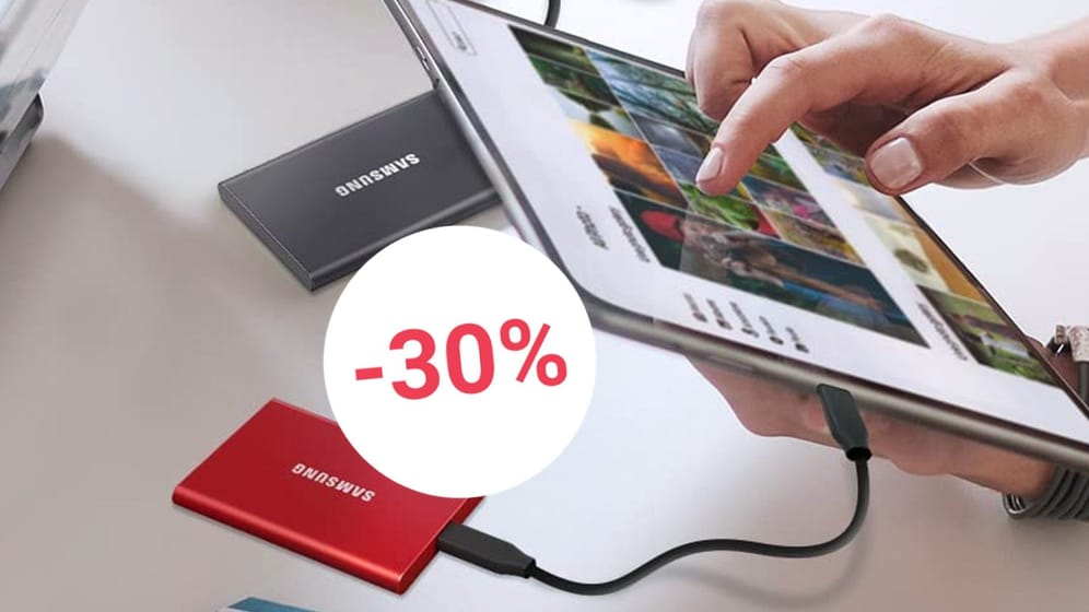Die SSD-Festplatte von Samsung besitzt ein Terabyte Speicherplatz und ist heute zum Tiefstpreis erhältlich.