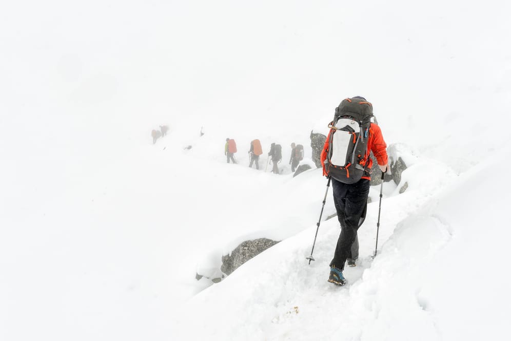 Der Mount Everest in Nepal ist bei schlechtem Wetter mit Vorsicht zu genießen.
