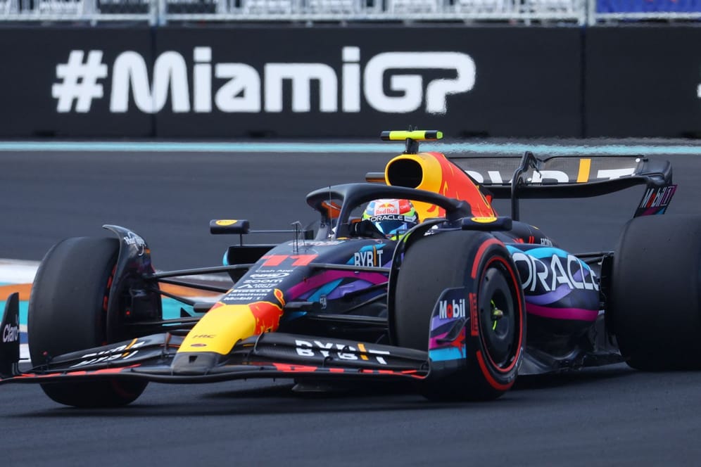 Sergio Perez auf der Strecke in Miami: Nächste Pole Position.