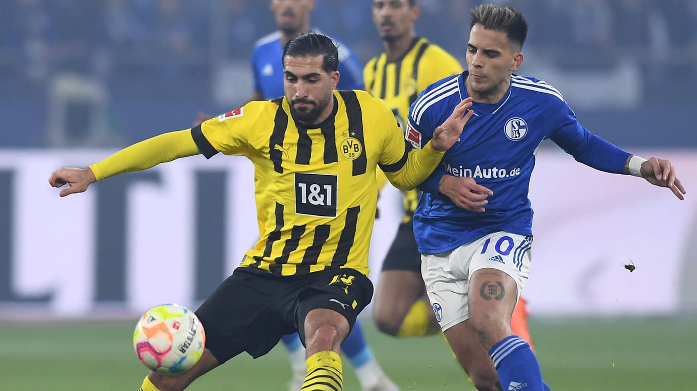 Emre Can und Rodrigo Zalazar (r.): Der Schalker will sich auf den Klassenerhalt konzentrieren.