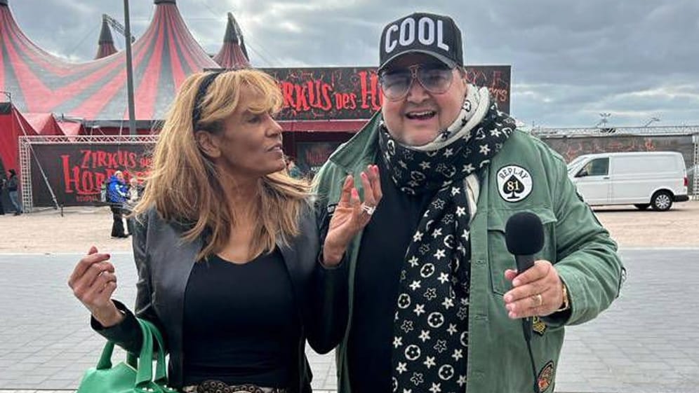 Andreas Ellermann und Nadja Abd el Farrag bei der Premiere von "Zirkus des Horrors" in Hamburg: Hier sollte die 58-Jährige einen Job für den Millionär übernehmen.