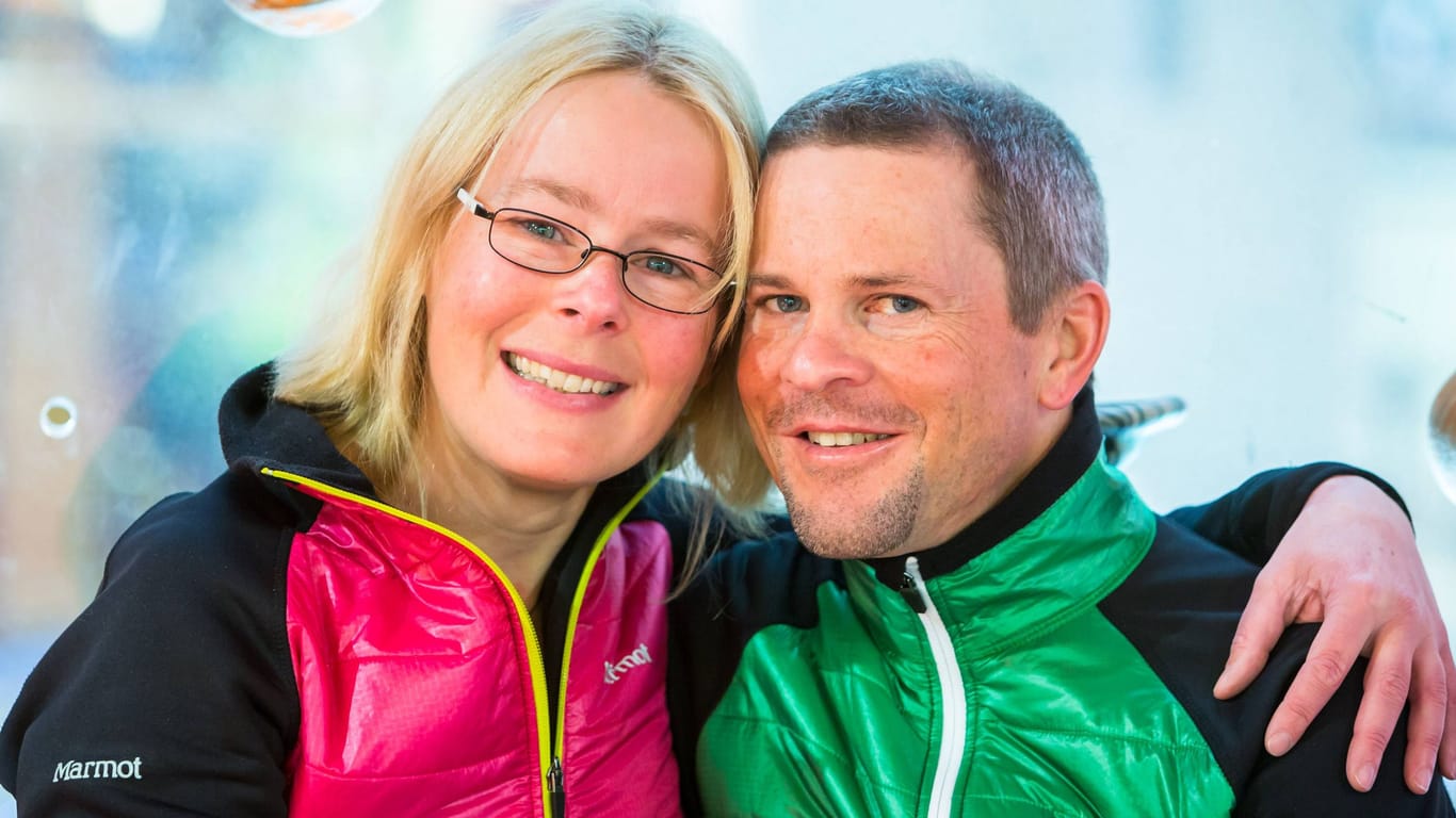 Luis Stitzinger (r) und seine Frau Alix von Melle: Beide lieben das Bergsteigen.