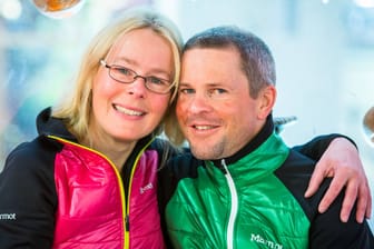 Luis Stitzinger (r) und seine Frau Alix von Melle: Beide lieben das Bergsteigen.