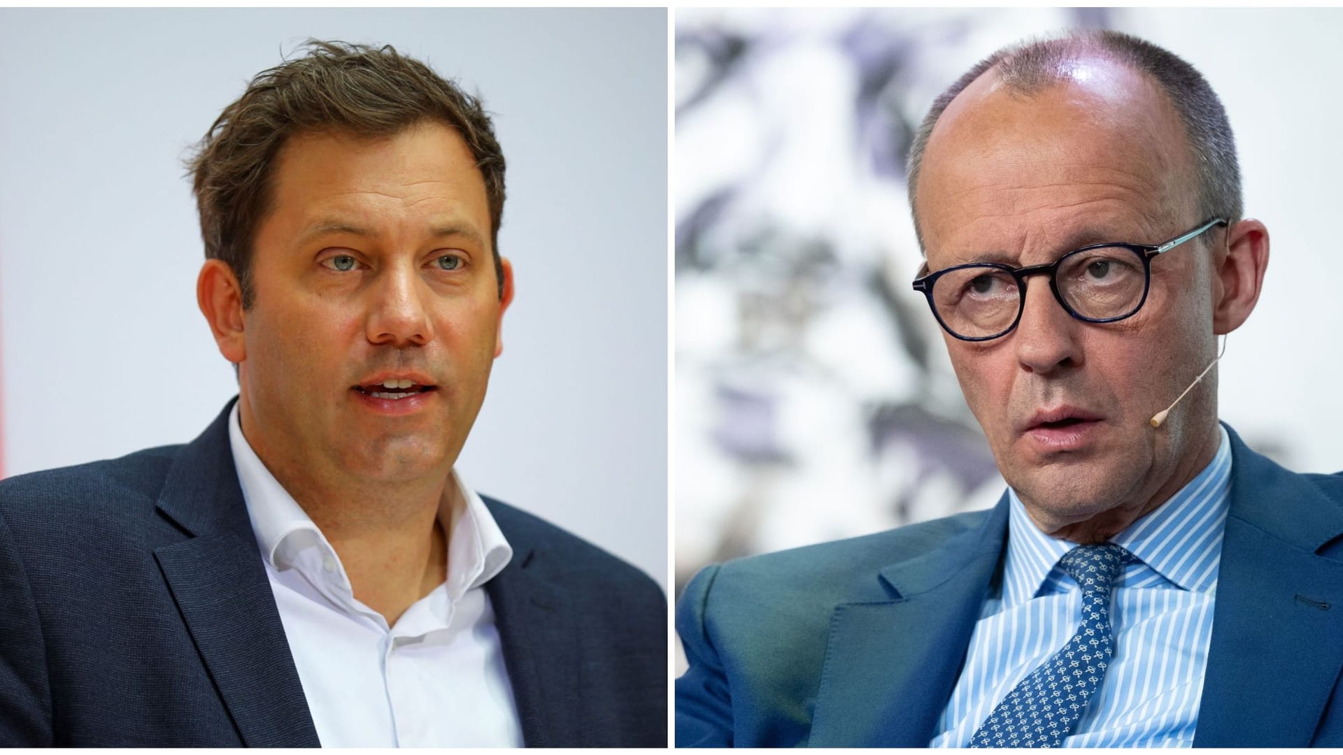 SPD-Chef Klingbeil (links) und CDU-Chef Merz (rechts): Ein Vorgang in Brandenburg sorgt für Streit.