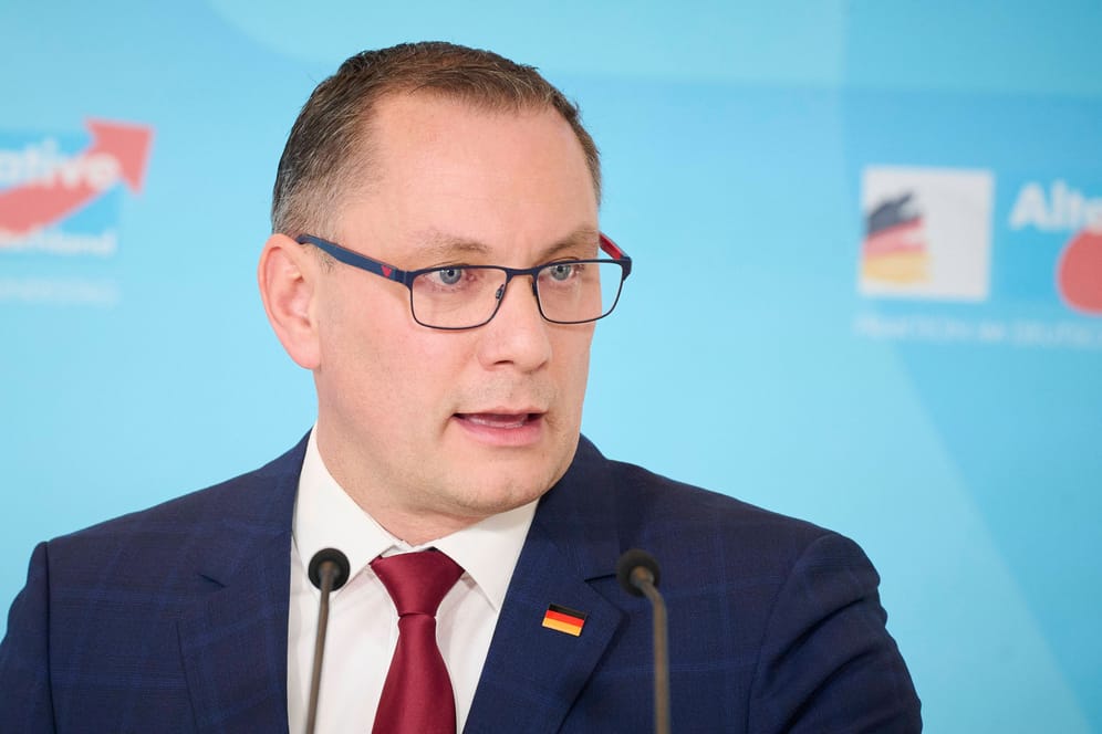 Tino Chrupalla (Archivbild): Die AfD ist laut einer neuen Umfrage auf dem höchsten Stand seit 2018.