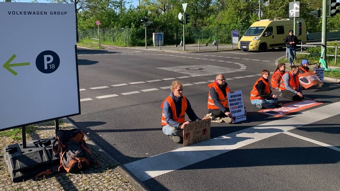 Klima-Blockade am Berliner Messegelände