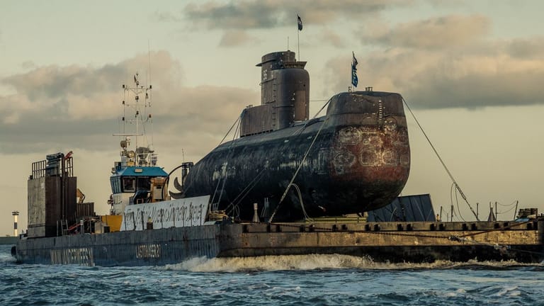 Das Unterseeboot U17 der Bundesmarine: Das U-Boot wird zurzeit von Kiel nach Speyer transportiert.