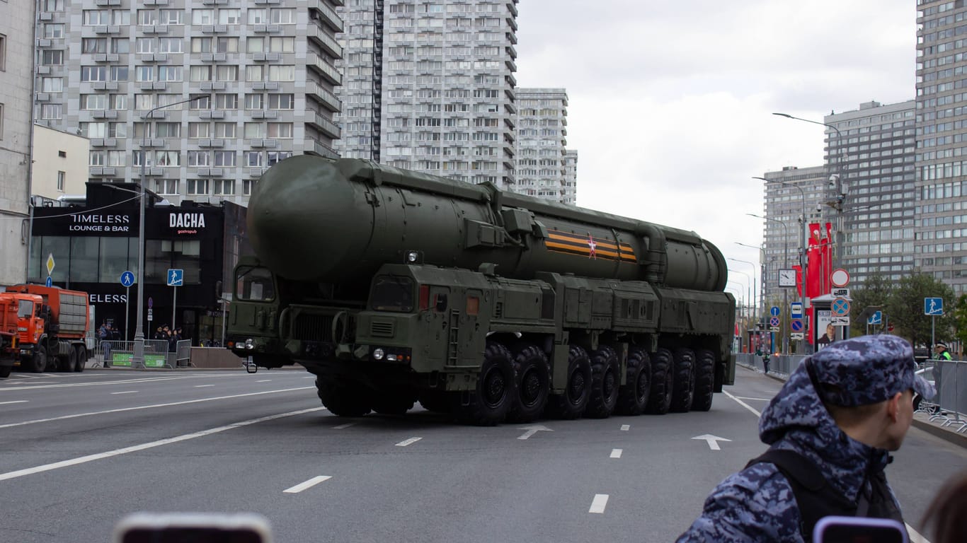 Auch in Moskau fahren am 7. Mai durch die Straßen: Auch die mobilen Abschussrampen für Interkontinentalraketen werden bei der Militärparade präsentiert.