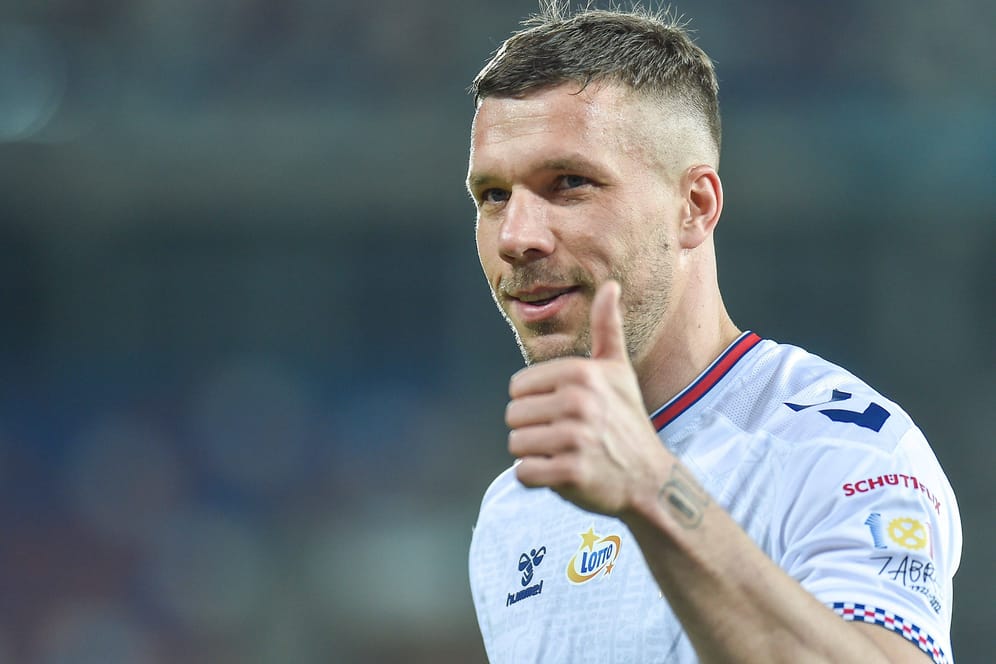 Lukas Podolski: Der Weltmeister von 2014 spielt seit 2021 für Gornik Zabrze.
