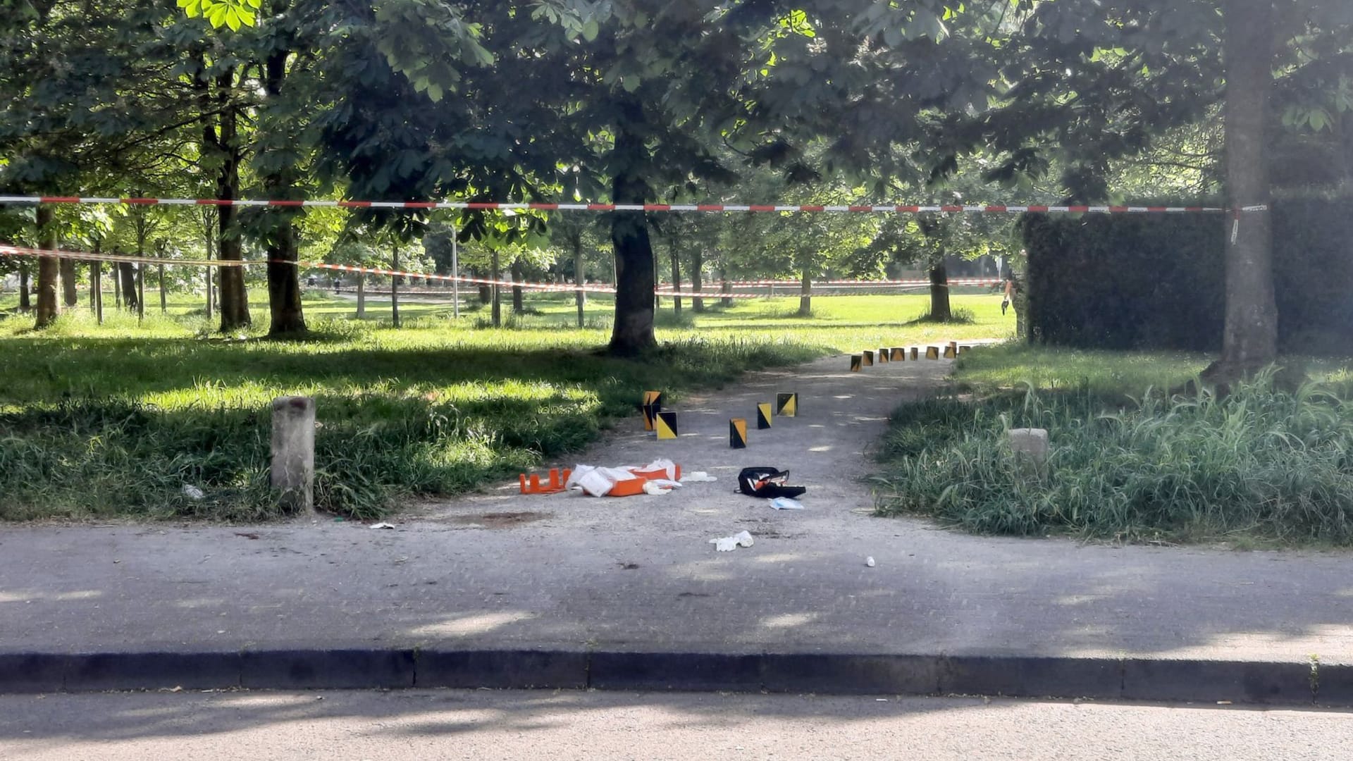 Tatort des Rockermords im Böcking-Park (Archivfoto): Seit Ende Mai sind die Schützen auf der Flucht.