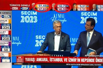 Der TV-Sender Fox zeigte in seiner Wahlberichterstattung die Prozentzahlen der Nachrichtenagenturen Anadolu und Anka.