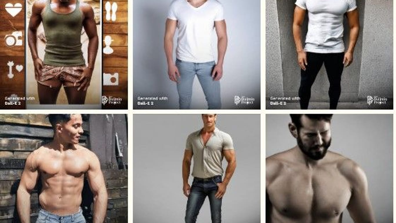 Darf's ein bisschen mehr sein? Darstellungen des männlichen Körpers in den sozialen Medien - laut KI.