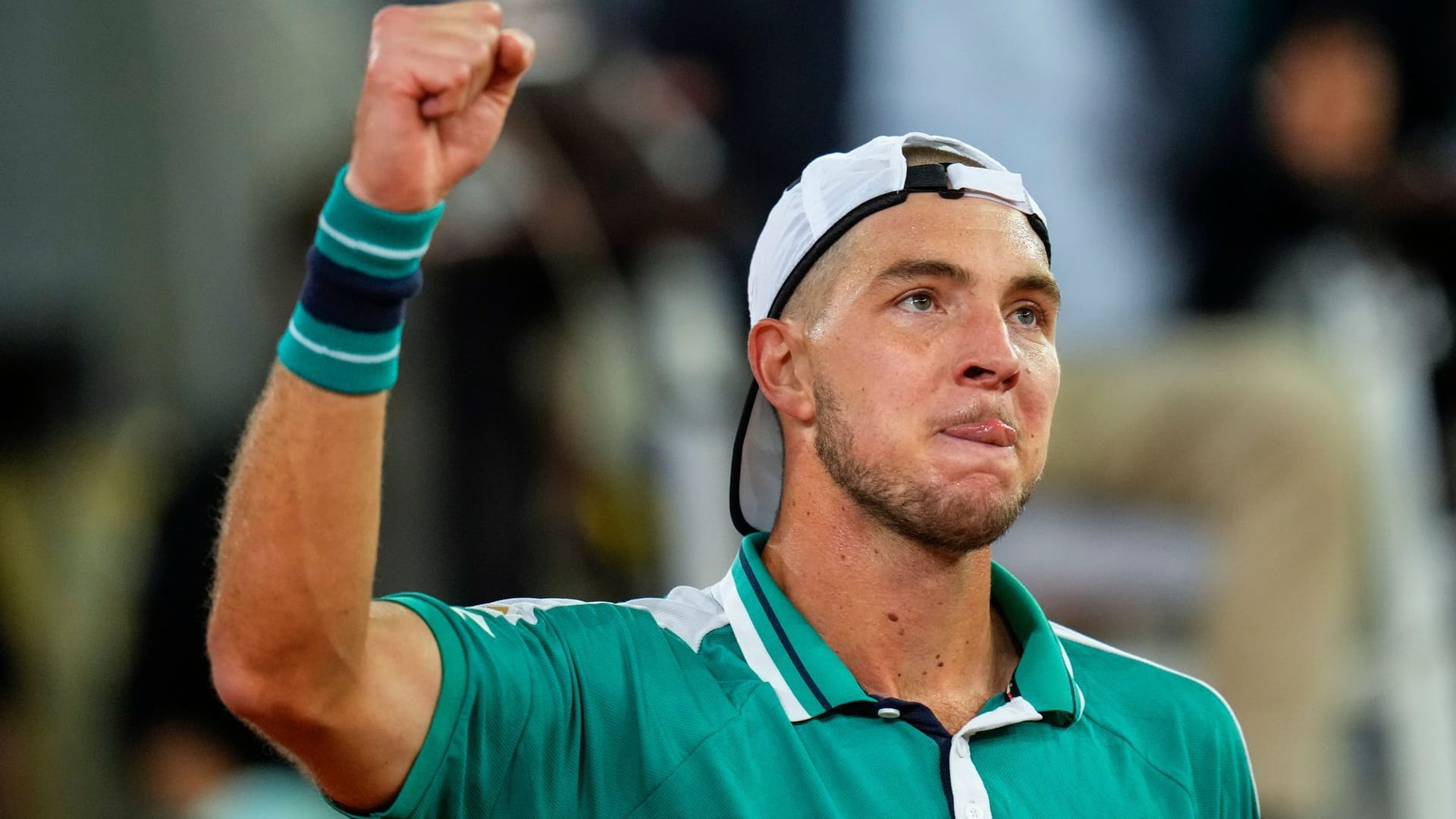 Jan-Lennard Struff: Der Deutsche feiert seinen Sieg im Viertelfinale.