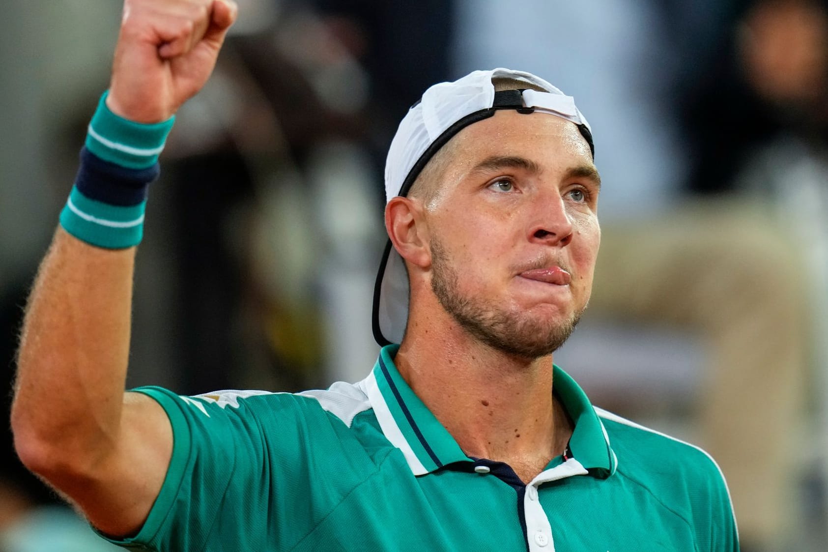 Jan-Lennard Struff: Der Deutsche feiert seinen Sieg im Viertelfinale.