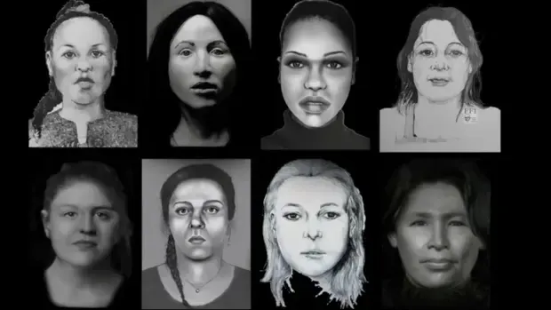 Wer kennt diese Frauen? Interpol veröffentlichte Bilder von einigen der 22 Opfer, die die Polizei identifizieren möchte.