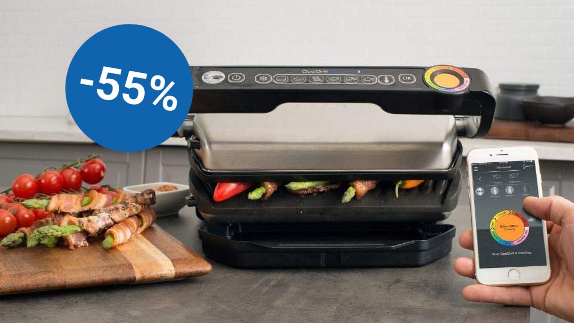 Heute ist bei Amazon der beliebte Testsieger-Kontaktgrill Optigrill+ Smart von Tefal radikal reduziert.