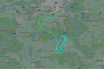 Die Route des Flugs: Nach ein paar Runden über Brandenburg setzte die Maschine wieder in Berlin auf.
