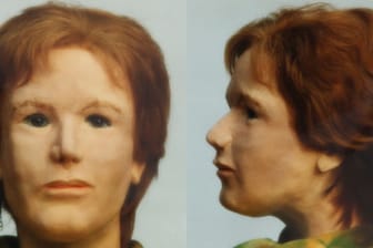 Rekonstruktion des Gesichts der getöteten Frau, die im Spandauer Stadtforst gefunden wurde.