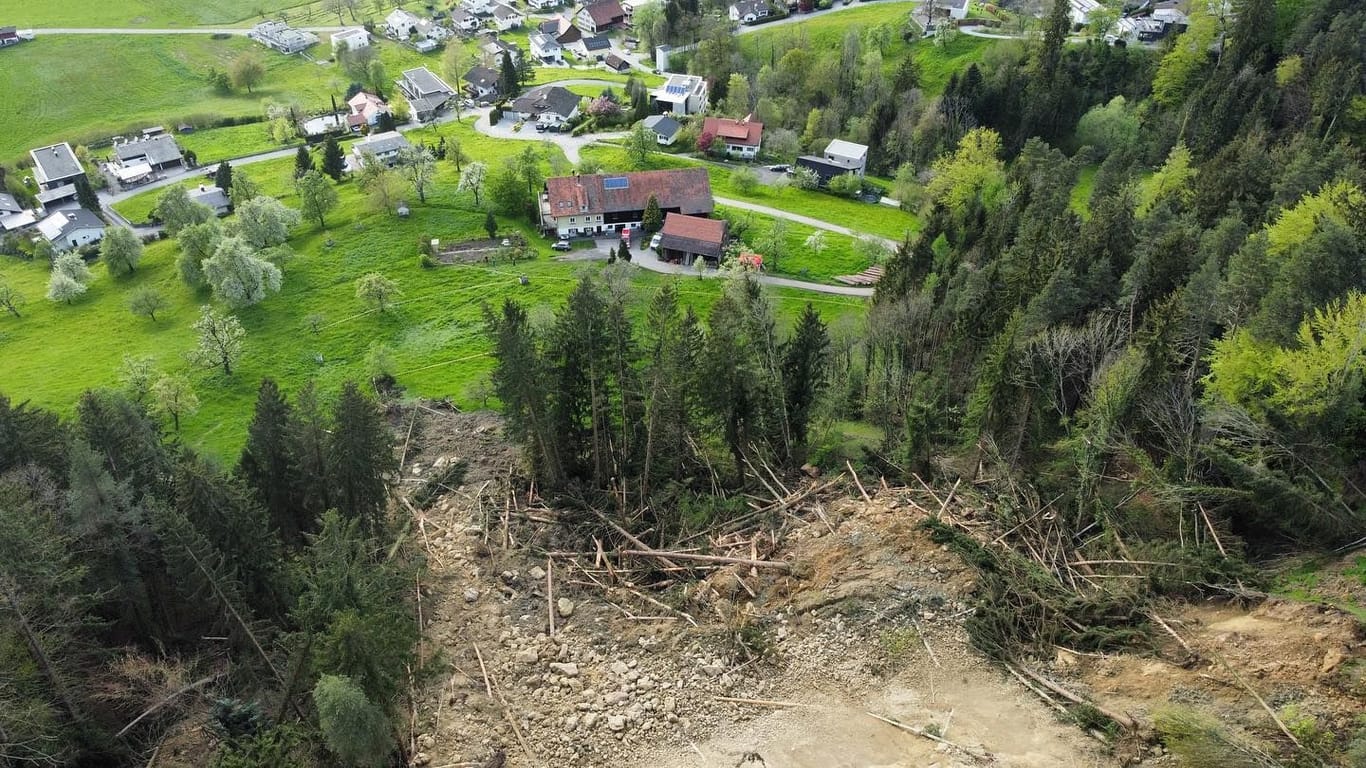 Bergrutsch in Vorarlberg: Mehrere Häuser mussten evakuiert werden.