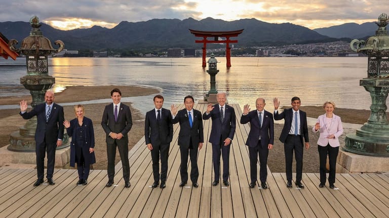 The G7 heads of state and government meet in Hiroshima.