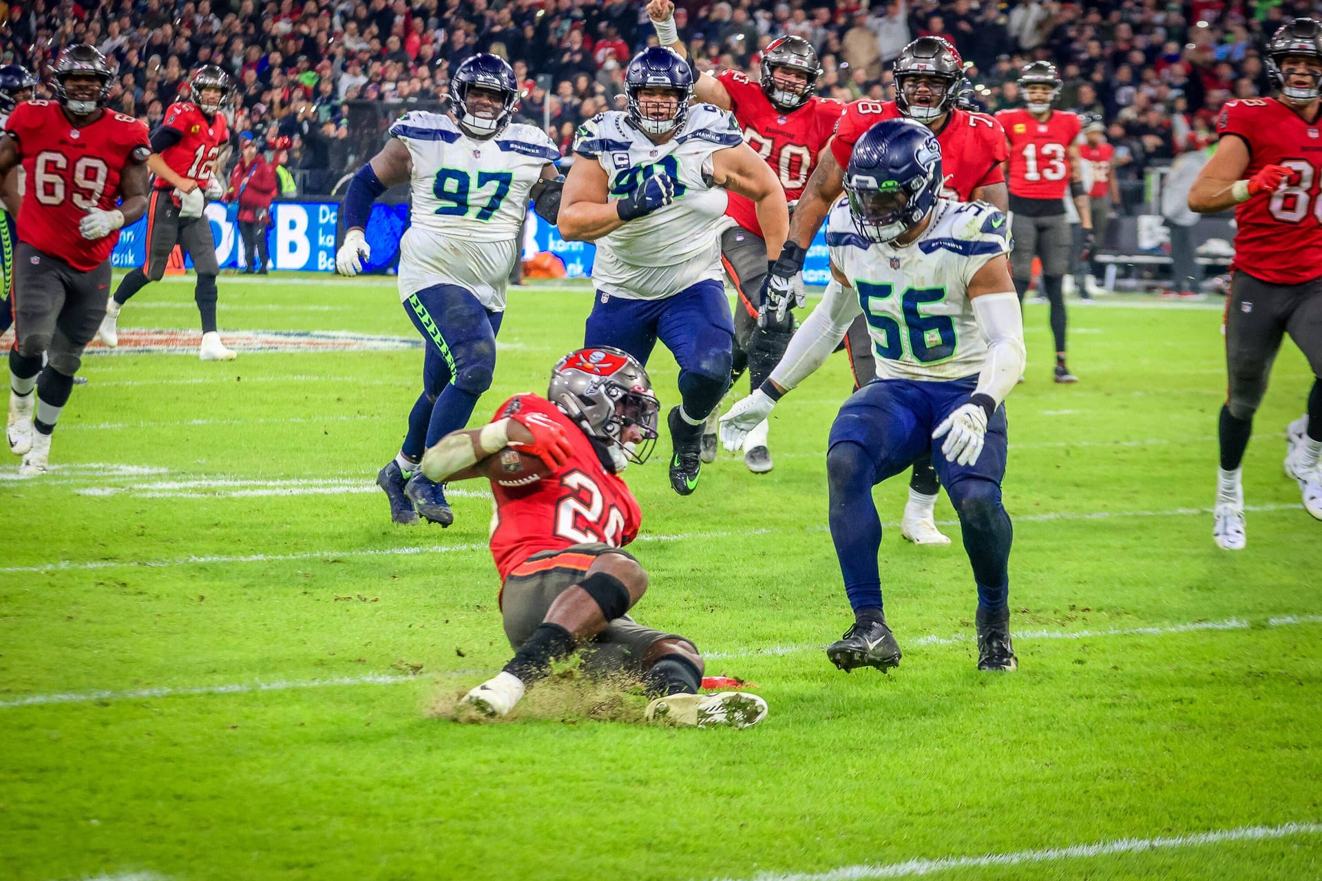 Rückblick auf das Spiel der Tampa Bay Buccaneers und der Seattle Seahawks in der Allianz Arena in München (Archivbild): Ein Verein aus Deutschland will jetzt international groß rauskommen.