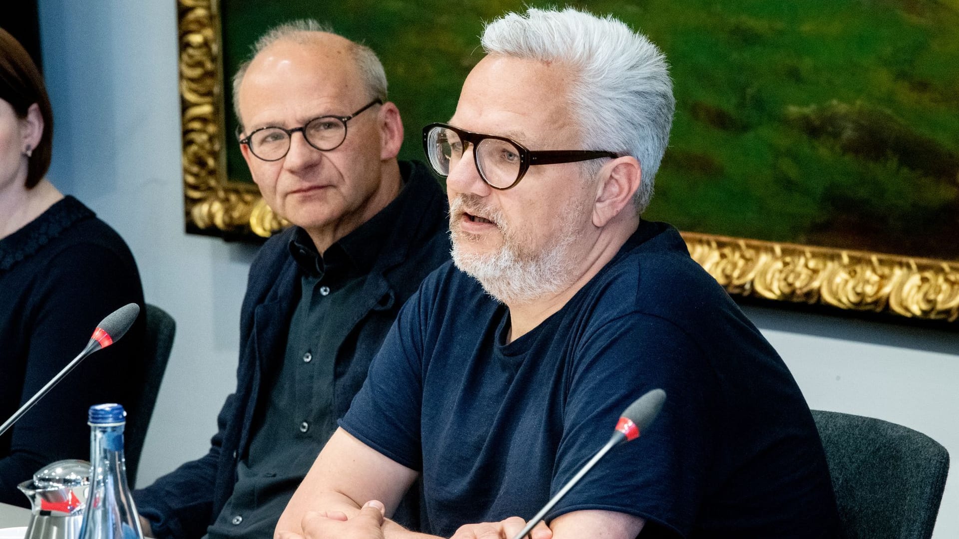 Florian Pfeffer (r), Landesvorstandssprecher von Bündnis 90/Die Grünen: Auch er tritt nicht wieder an.