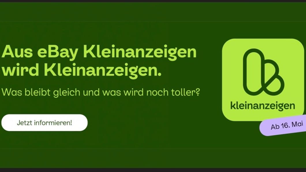 Die neue App: Aus Ebay-Kleinanzeigen wird ab jetzt Kleinanzeigen. Die App ist grasgrün