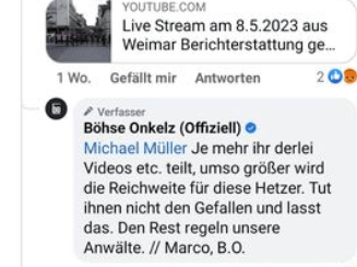 Ein Kommentar vom Onkelz-Management zum Video in Weimar.