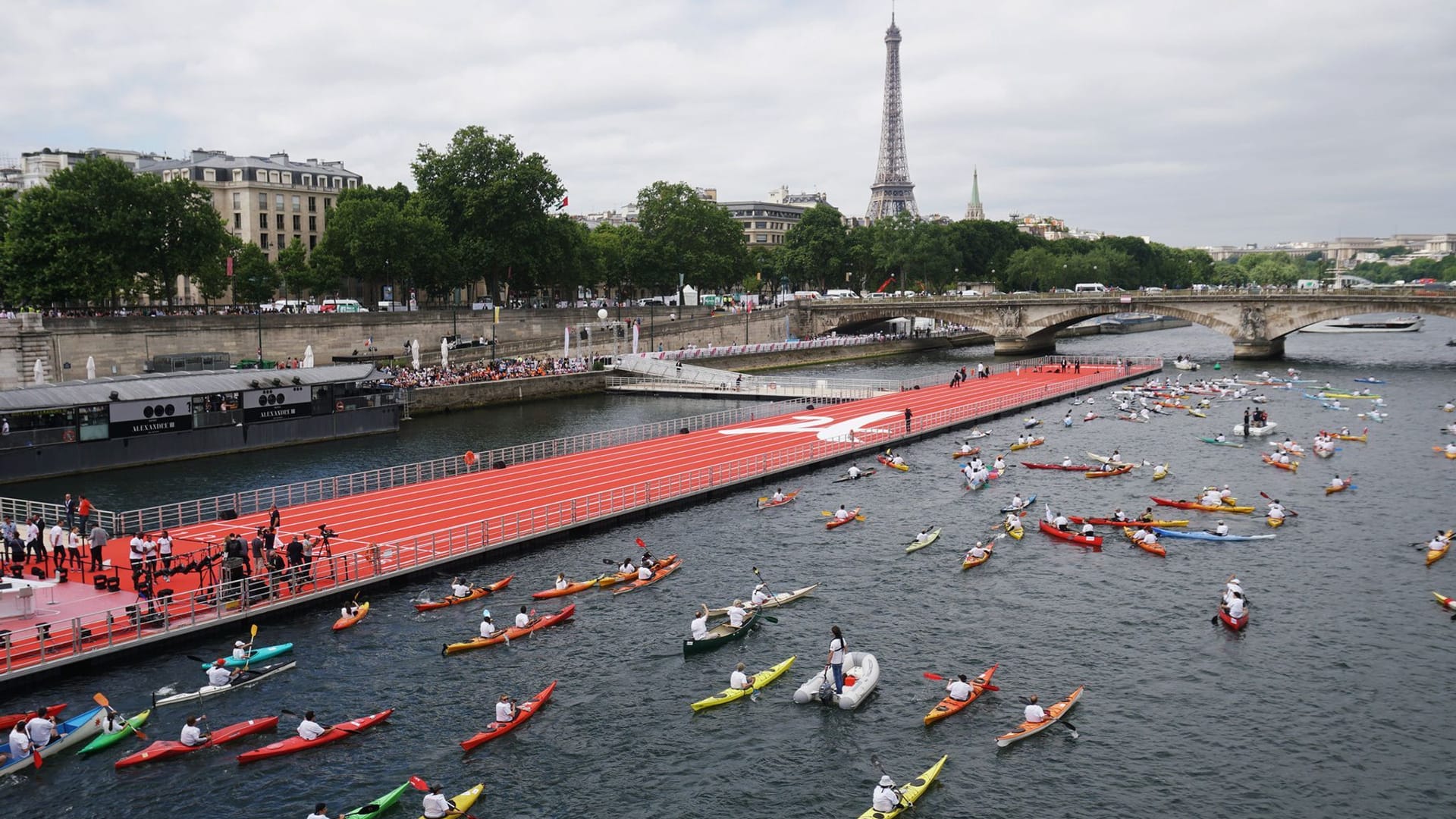 Fluss in Paris: Die Eröffnungszeremonie von Olympia 2024 soll an der Seine sein.