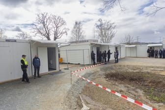 Flüchtlingsunterkunft in Dresden-Sporbitz.