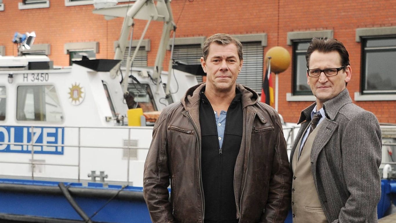 Die Schauspieler Sven Martinek (links) und Ingo Naujoks (Archivbild): Seit elf Jahren schon stehen die beiden zusammen vor der Kamera.