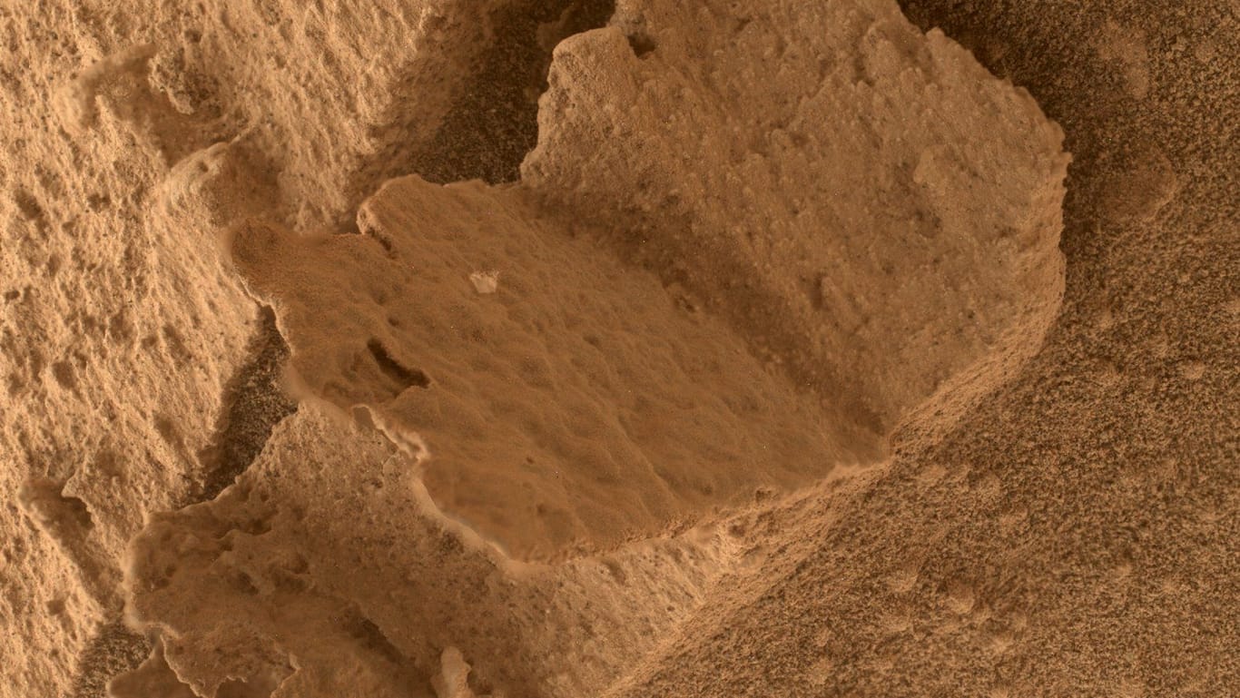 Gesteinsformation auf dem Mars: Laut Nasa sieht das Objekt aus wie ein offenes Buch.