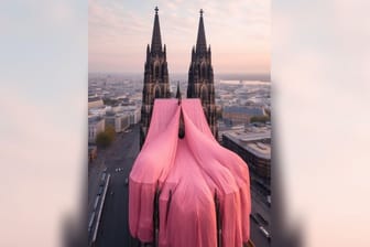 Der Dom in knalligem Rosa: So sieht Eugen Herbers Animation aus. Der Dom in knalligem Rosa: So sieht Eugen Herbers Animation aus.