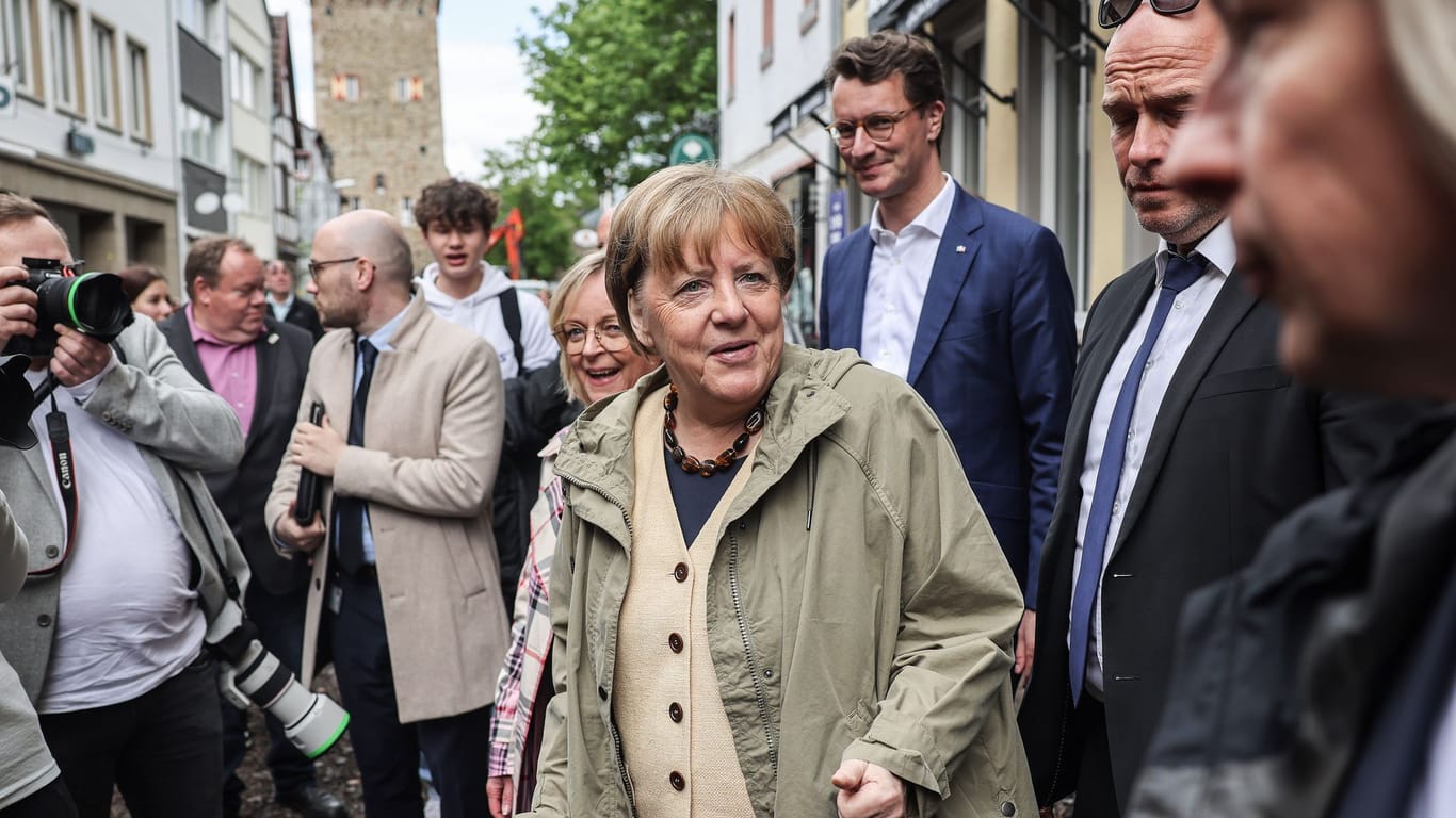 Angela Merkel in Bad Münstereifel.