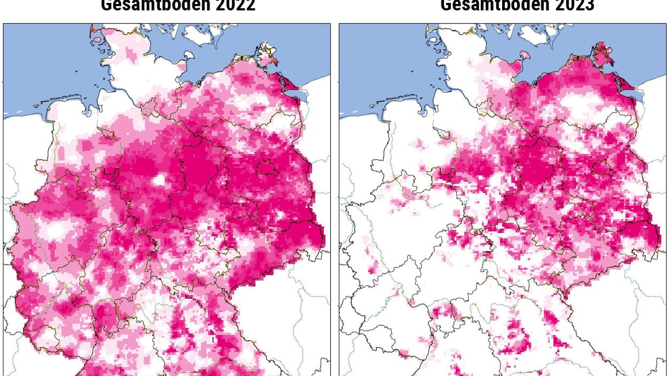 Dürremonitor für Deutschland im Juni: Schon jetzt herrscht in vielen Gebieten Deutschlands Trockenheit.