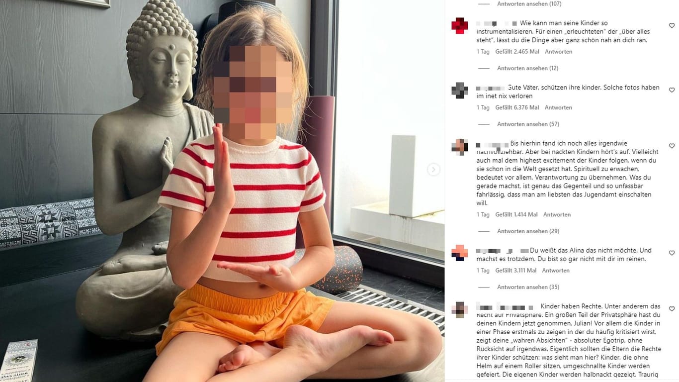 Zietlows Tochter Lilly: Er hat bei Instagram ihr Gesicht nicht verpixelt.