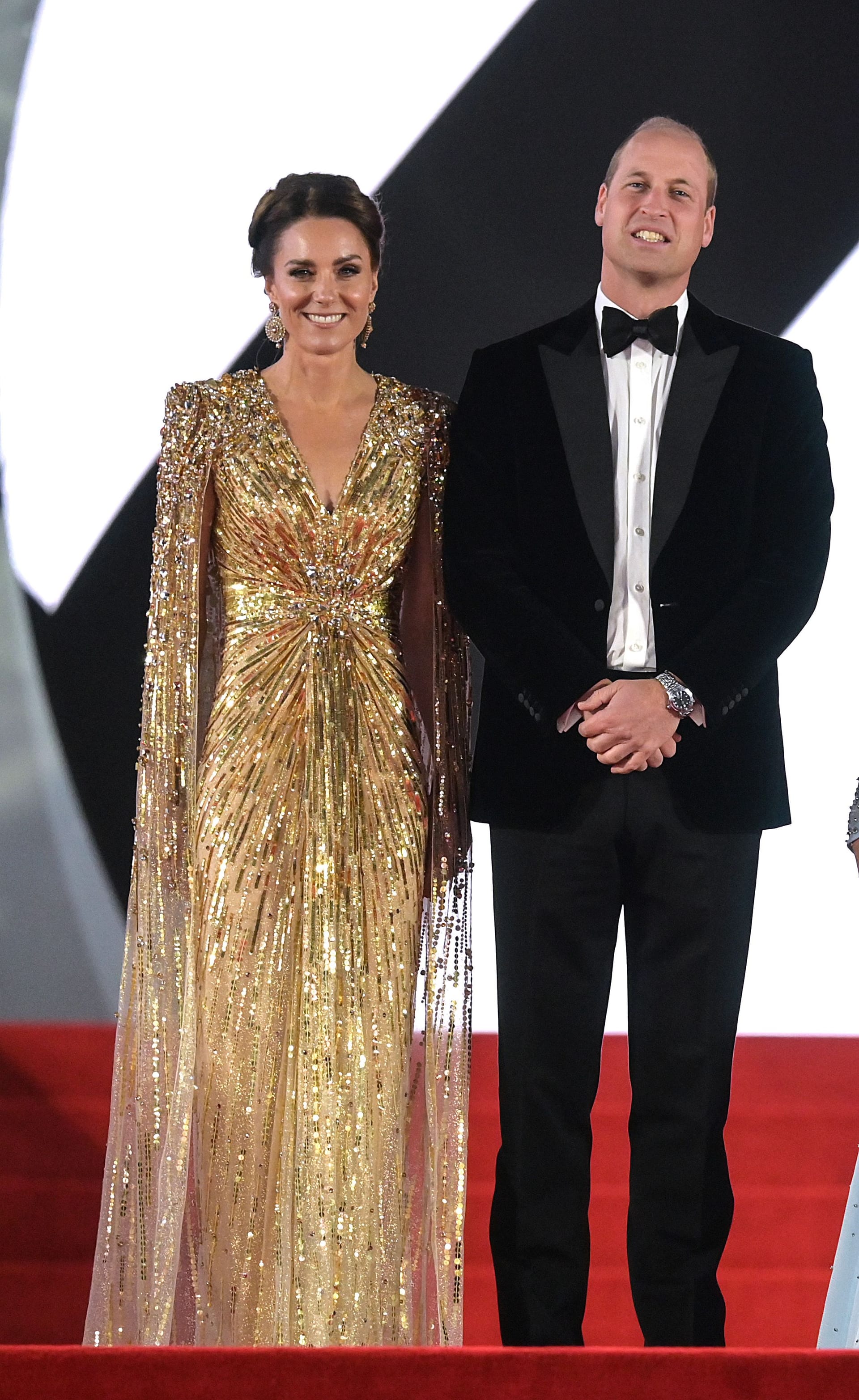 Kate und Williams bei der "James Bond"-Premiere 2021 in London.