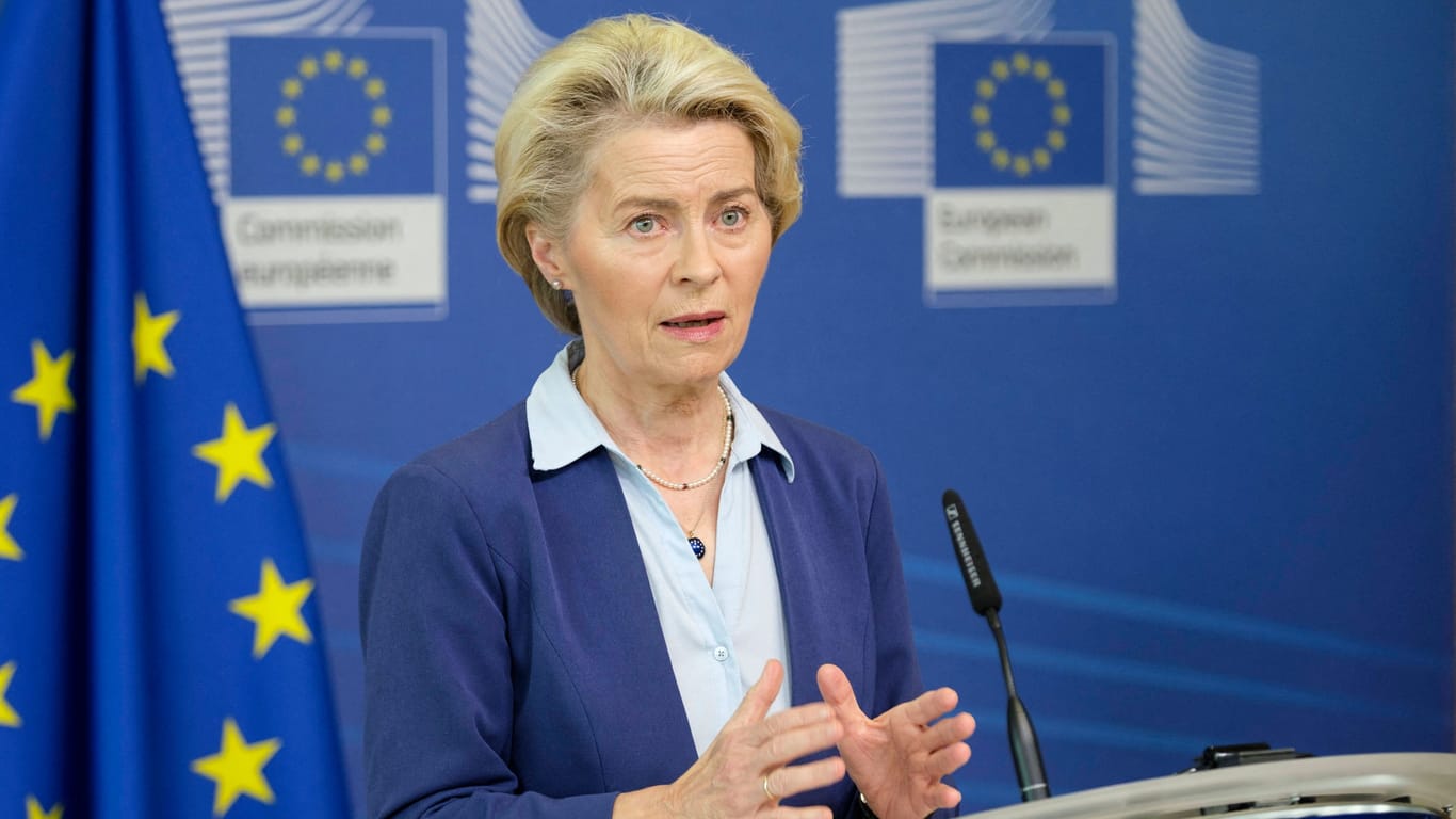 Ursula von der Leyen, EU-Kommissionschefin (Archivbild): Mit dem Sanktionspaket sollen auch Verbündete Russlands getroffen werden.