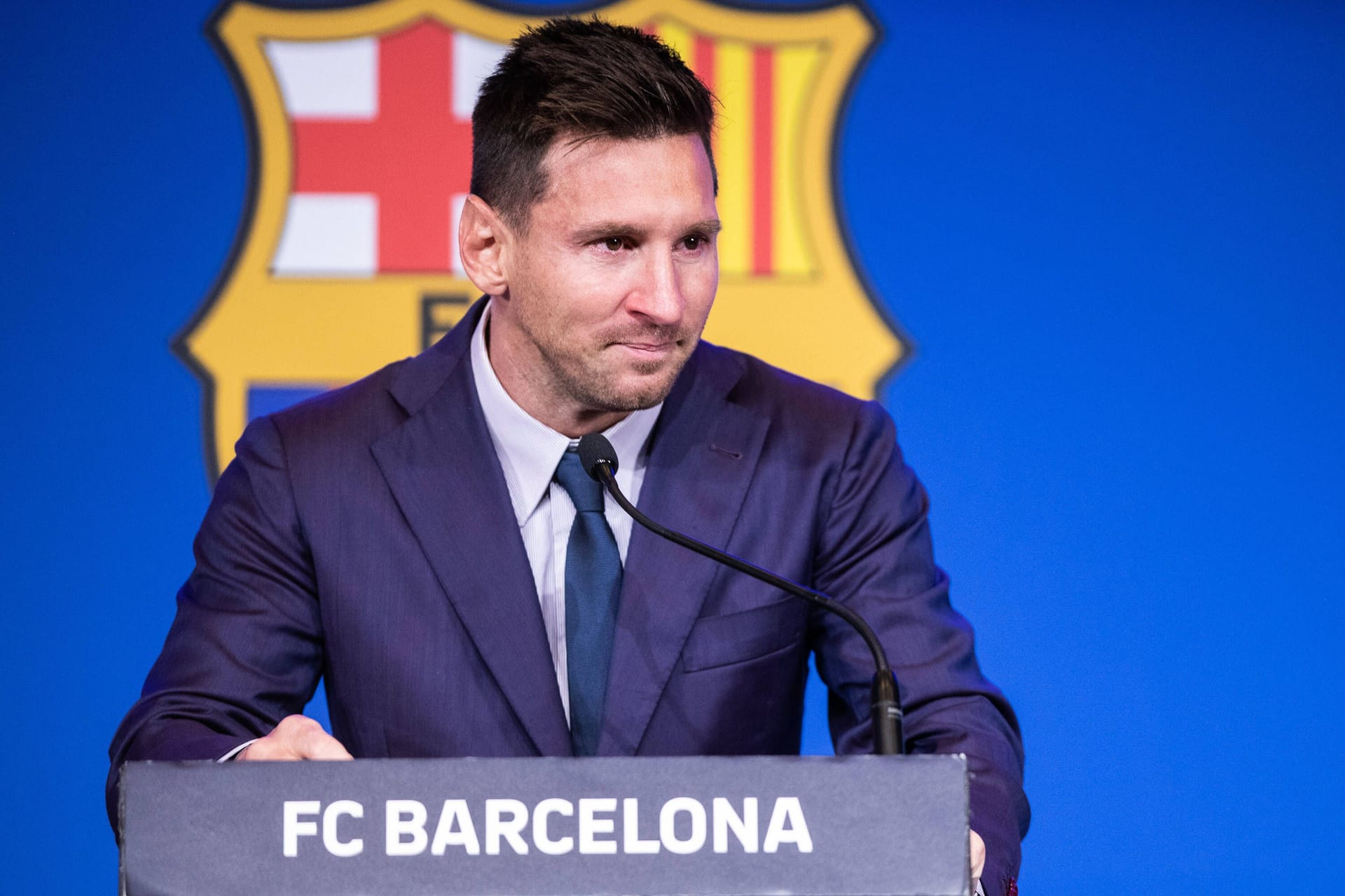 Lionel Messi: 2021 verkündete er unter Tränen seinen Abschied.